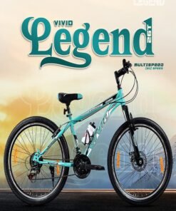 Vivid Legend 26 Inch Bike || 21 Speed || Front  Suspension & Disc & V Brake || For Men || Aqua Blue Color || Frame Size-18 Inch - Image 4