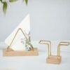 AuliceVerse Luxury Beechwood & Gold Napkin Holder Set – Triangle & Square Design for Premium Hotel & Restaurant Tables
