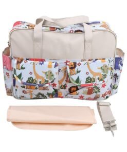 insular Multifunctional Animal Print Travel Nappy Bag With High-Quality Material