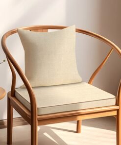 Solid Color Light Luxury New Chinese Style Sofa Sponge Seat Cushion Dining Chair Solid Wood Armchair Chair Sofa Deck