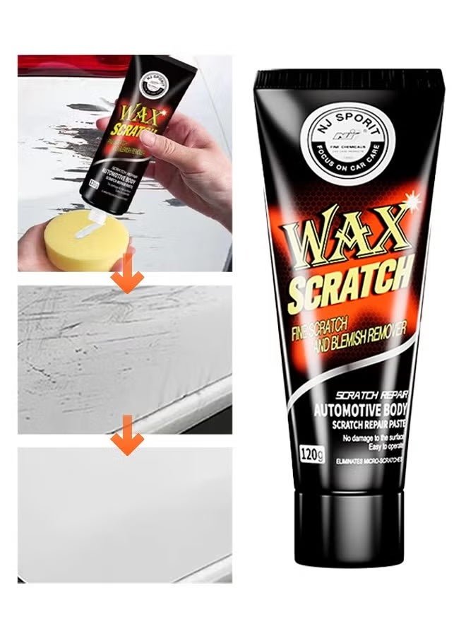 NJ SPORIT Wax Scratch,Car Scratch Repair Scratch Remover Wax Renew Removes Fine Surface Scratches Swirls Paint Transfer for Vehicles Including Cars Trucks Motorcycles 120g