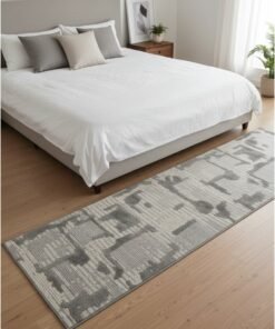 Noon East Carpet Rug Maze Tufted Design Dark Grey | Size - 60x230 cm - 2x7.5 ft |Ideal for Bedrooms, bedside runner , Hallways & Corridors , Entryways and Walk-in Closets