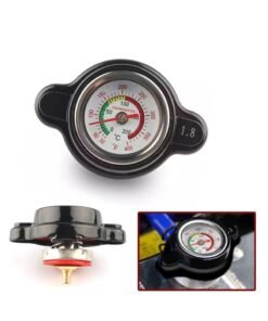 SOLARAE Car Radiator Cover Cap, High Pressure Radiator Cap with Temperature Gauge, Radiator Cap, Off-road Modification, Fit for Most Car Motorcycle Dirt Bike, Adjustable Pressure Water Tank Balance (Black)