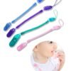 Set of 4, Silicone Baby Tether Pacifier Clip, Retractable Baby Soother Anti-Drop Clip, Toy Straps for Stroller