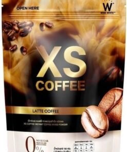 Wink White XS Coffee Latte 150g | Instant Coffee Mixed Powder with Pea Protein, Q10 & Collagen | 0% Sugar, Trans Fat & Cholesterol Free