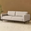 Royaloak Felix Fabric 3 Seater Sofa | Fabric Upholstery | Sleek Armrest | Reversible Back Cushions | High Resiliency Foam Cushions | Sturdy Frame | Metal Legs
