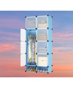 SUPAAR 8 cubes Portable Clothes Closet Portable Wardrobe for Kids Combination Armoire Modular Cabinet for Space Saving Ideal Storage Organizer Cube for Toys, Towels, Books