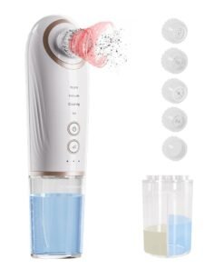 KinseiBeauty Hydrafacial Blackhead Vacuum, Portable Blackhead Remover with Hot & Cold Care, 5 Modes, 3 Suction Levels for Acne, Oil, and Makeup Residue Removal