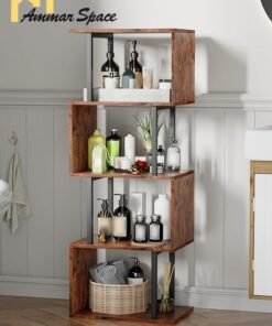 Ammar Space 5 Tier Bookshelves and Bookcases Bookshelf Floor Standing Display Storage Shelves Bookcase Home Decor Furniture for Home Office, Living Room, Bed Room, Floor Standing Unit