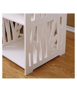 Alternative view of TPGP Small Side Table White Bookshelf Bedside Nightstand Table End Table Shelf for Small Spaces 3 Tier Kids Open Shelf Book