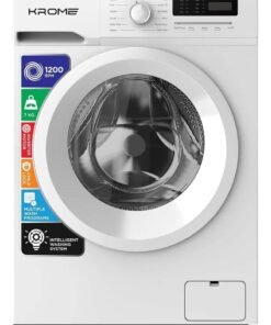Krome 7 Kg Front Load Washing Machine, Inverter Motor, Steam Wash, 12 Wash Programs, Child Lock, Energy and Water Efficient 7 kg KR-WFL707WIS white