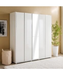 Home Box Artisan 5-Door Wardrobe with Mirror