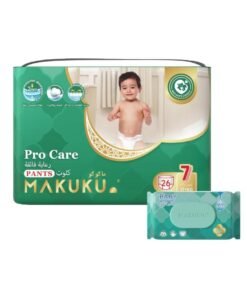 Makuku Diapers Pro Care Pants Size 7 XXXLarge And Baby Wipes 26 Diapers + 60 Wipes