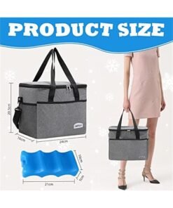 Gonice Breast Milk Cooler Bag With Ice Pack, Grey