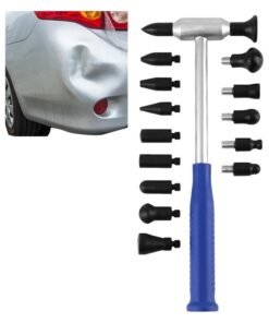 DUNISO 16-Piece Car Dent Remover，Auto Paintless Dent Repair Tools，Detachable Repair Hammer with 15 Interchangeable Heads，Sturdy and Durable，Used for Repairing Car Dents