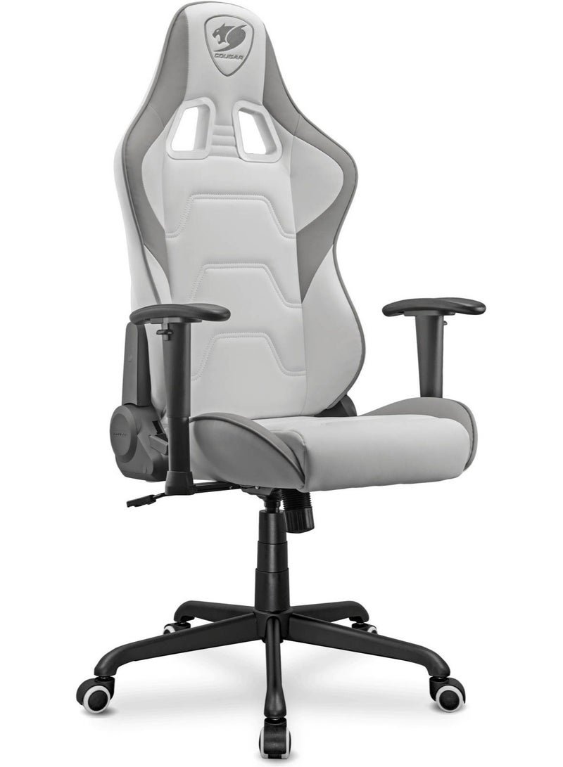 Cougar Armor Elite Gaming Chair, Premium PVC Leather, Full Steel Frame, 160° Reclining Backrest, 2D Adjustable Armrests, Head & Lumbar Pillows, Class 4 Gas Lift, Ergonomic Office & Gaming Chair, White | 3MELIWHB.0001