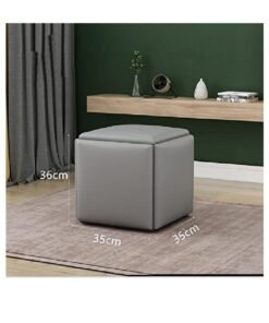 Organized Home Stool Set Backless Chairs Stackable for Living Room Dinning Kitchen