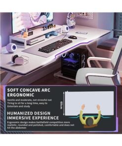 JCB CHIC Desktop Computer E-sports Table, Ergonomic Lage Gaming Table, K-Shaped Computer Desk, Home Office Workstation, Space-saving, Easy to Assemble(100*60*73cm) - Image 3