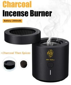 Oud Bukhoor 2025 New Arabic Incense Burner USB Car Portable Electric Aroma Diffuser Bakhoor Arabia Charcoal Burner Big Size Burning Space for Muslim BK-108