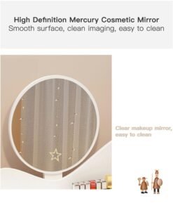 Sharpdo Simple Small Dressing Table, Ultra Small Storage Integrated Vanity Table, Make Up Table for Bedroom Dressing Table With Drawers Vanity Table Beautiful Makeup Table 80*40*122CM - Image 4
