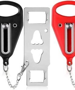 TraveEssentialz Hotel Door Lock for Travel | Portable Door Chain Lock for Hotel Home Appartment Dorm | Prevent Unauthorized Entry & Additional Security (1)
