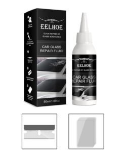 EELHOE Car Glass Repair Fluid,Quick Repair Of Glass Scratches Fluid Set , for Glass Chips and Cracks,Automotive Glass Nano Repair Fluid Car Windshield Repair 50ML