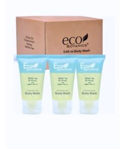 Eco Botanics Bulk Set Transparent Travel-Size Hotel Flip Cap  Body Wash