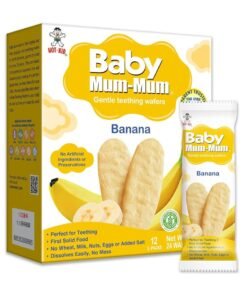 HOT-KID Baby Mum-Mum, Gentle Teething Wafers, Banana, 12 Packs, 2 Wafers Each