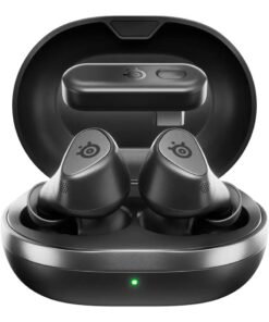 SteelSeries Arctis Gamebuds for PlayStation, Neodymium Magnetic Drivers, 4 mic Hybrid Active Noise Cancellation, Bluetooth 5.3 & Quick Switch 2.4GHz Connectivity, Up to 40 Hours, Black | 61680