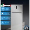 Bompani Double Door No Frost Refrigerator 725L Gross Capacity, Smart Inverter, LED Lighting, R600a Refrigerant, 3 Glass Shelves, Vegetable Crisper, Energy Efficient - BR725SS Silver 576.7 kW BR725SS SILVER