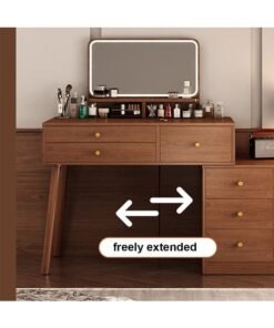 Alternative view of NKX Multifunctional Makeup Vanity Dressing Table with LED Mirror