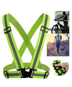 Alternative view of Crony High Visibility Reflective Safety Vest for Electric Scooter, Cycling, Running, and Work – Unisex, Adjustable Elastic Strap, Fluorescent Warp-Knitted Fabric, Durable & Washable, High-Intensity Reflective Lattice for Enhanced Safety, Ideal for Nighttime & Outdoor Activities, Easy-to-Use Velcro Closure, Perfect for Road Construction, Night Running, Cycling, and More