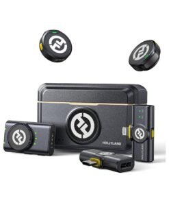 Hollyland LARK M2 Wireless Microphone for iPhone, Android & Camera – 48KHz 24Bit Hi-Fi Audio, 1000ft Range, Noise Cancellation, 40H Battery for Vlogging, YouTube & Streaming