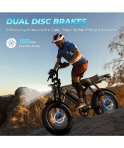 Windhorse V8 PRO Electric Bike – 750W Geared Hub Motor, 48V 16.6Ah High-Capacity Battery, 50 km/h Top Speed, Up to 45 km Riding Range, 20-Inch Fat Tires, Dual Suspension System, Shimano 7-Speed Gearing, Carbon Alloy Frame, Dual Disc Braking System - Image 3