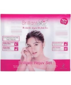 Brilliant Skin Essentials Rejuvenating Set – 4 in 1 Whitening & Anti-Blemish Kit – Kojic Soap, Toner, Cream & Sunscreen