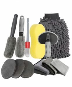 GROIC 12pcs Car Cleaning Tools Kit,Car Wash Kit,Car Wheel Tire Cleaning Brush Set, Car Detailing Kit,Car Drill Detailing Brushes,Car Wash Mitt, Towels