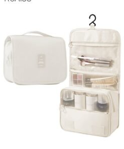 roaiss Hanging Travel Toiletry Bag, Hangable Toiletry Bag, Polyester Material Multiple Compartments Thickened Waterproof Hangable Practical Travel bag, Suitable for Journeys, Business Trips