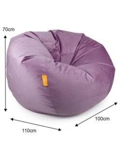 Jumbble Suede Bean Bag with Filling | Ultimate Indoor Lounging Chair for All Ages | Velvet Soft Fabric | Filled with Polystyrene Beads(XXL, Dark Pink)70 X 100 X 110cm - Image 3