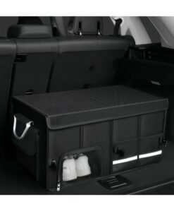 Car Trunk Organizer, Foldable Car Storage Box, Multi Compartment Car Trunk Organizer Storage Box with Shoe Storage Car Accessories（72L）