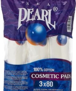Sea Pearl Cotton Make Up Cosmetics Pads, Ultra Soft Double-Sided Pure Cotton, Gentle, Perfect For Makeup Remover for all skin types, Facial Cleaning (Pack Of 3 X 80)
