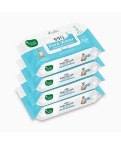 Mother Sparsh 99% Pure Water Baby Wipes Pack Of 4 (40 X 4 Wipes) ; Travel Friendly Pack Made With Plant Based Fabric