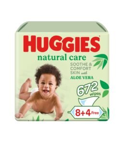 HUGGIES Natural Baby Wipes, Aloe Vera Wipes, 12 Pack x 56 Wipes, 672 Count