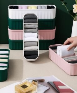 Episkey Innerwear Organizer For Wardrobe - Socks, Undergarments, MakeUp, Ties, Cosmetics, Scarves Organizer For Wardrobe Closet Storage Dividers for Household (WARDROB_4)