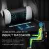 GTPLAYER #1USA Ergonomic Gaming Chair with USB Massage Cushion, Footrest & Armrests – PU Leather Computer Video Game Desk Chair with Adjustable Lumbar Support & Headrest for Gaming & Office (White) White