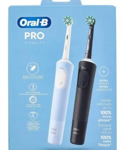 Oral-B Vitality Pro 2x Electric Toothbrush Heads, 3 Brushing Modes Including Sensitive Plus, Black And Blue