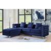 Maharat Al Bahar Regal Modern Luxury Fabric Sofa Set Graciously Elegant Living Room Furniture 4 Seaters Blue 200x90x80