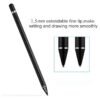 OMAKSS Active Stylus Pen for Android,iOS, iPad/iPad 2/New iPad 3/iPad4/iPad Pro/iPad Mini/iPad Mini 2/3 /4 and Most Tablet,1.5mm Fine Point Rechargeable Digital Stylus Pen (Black)