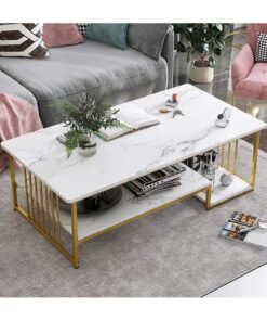 DubaiGallery Home Sofa Table, 100CM Wooden Side Table Large Area Center Coffee Table Apartment Office Reception Room Reception Table(Size:100*50*45CM