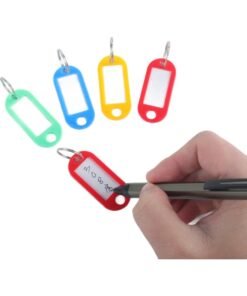 Tango Key Tags, Colorful Single-Sided Double-Hole, 50 Pieces Per Tube, Four Colors, Pet Tube Packaging, Label Tags, Hotel Landlord Large Key, Customizable Classification Labels, Easy-To Key Tags