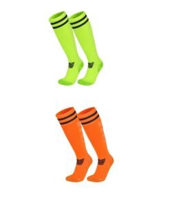 EFUMKE 2 Pairs Men's Football Socks Non-slip Knee-high Socks Non-slip Grip Pads for Football Basketball Sports Grip Socks, Non-slip Sports Socks, Knee High Compression Basic Football Basketball Socks (Size L)